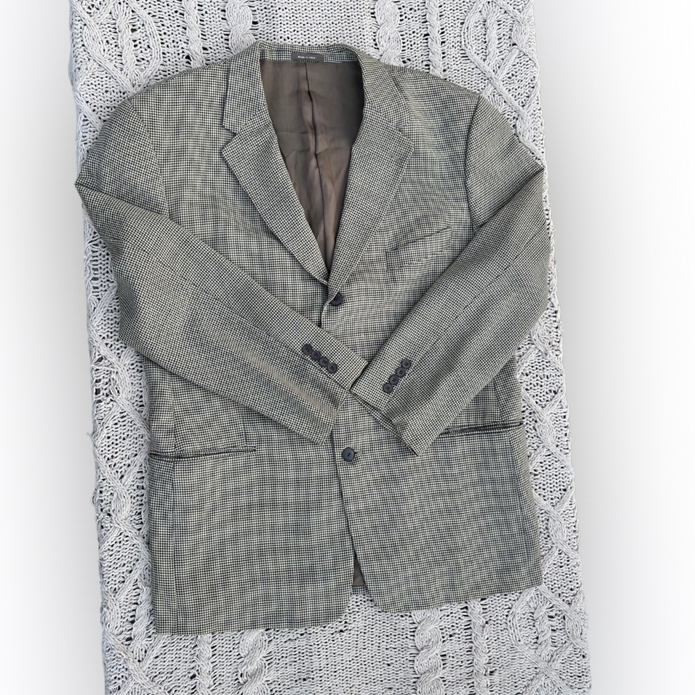 Dillard’s Men’s Calvin Klein Sport Coat Blazer Made in USA Check vintage luxury